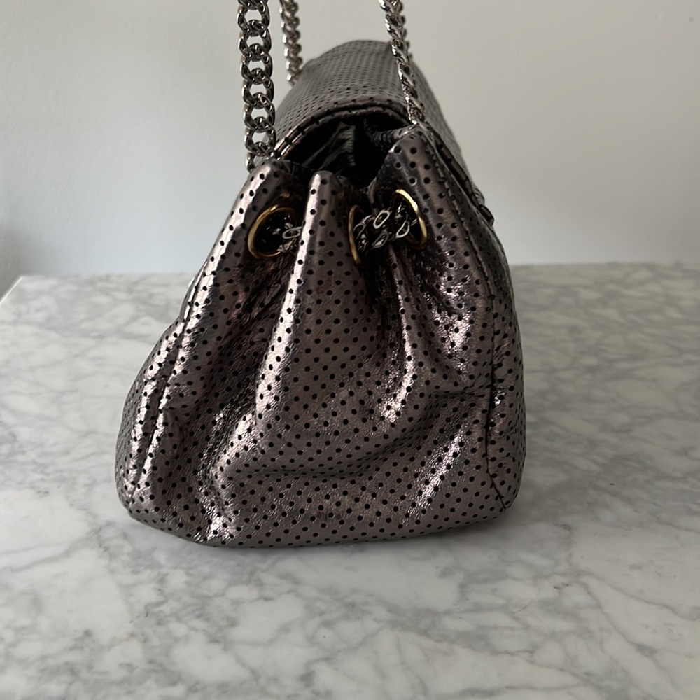 CHANEL Metallic Perforated Drill 2.55 Reissue Chain Classic Flap Bag Silver 🖤 - Picture 9 of 17